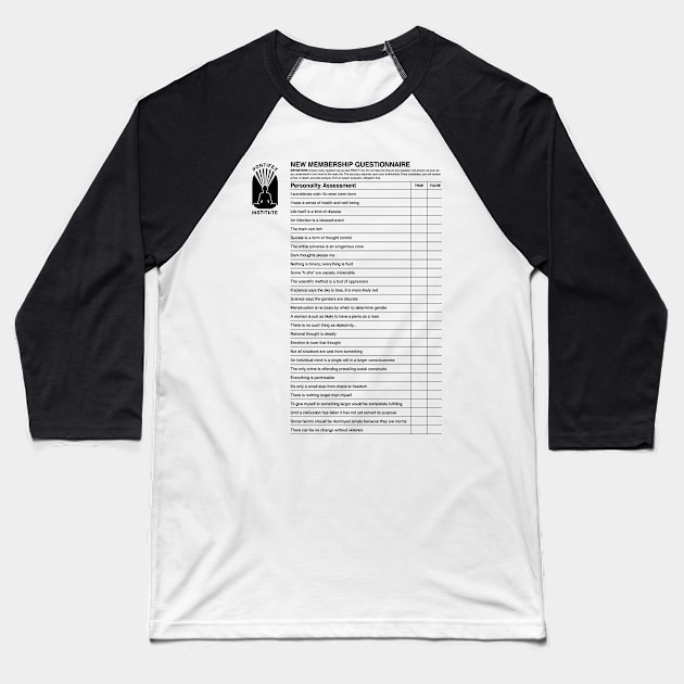 Pontifex Institute questionnaire Baseball T-Shirt by Krobilad